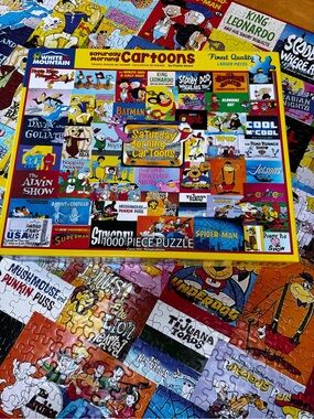 Saturday Morning Cartoons 1000-Piece Puzzle - Bright Multicolor